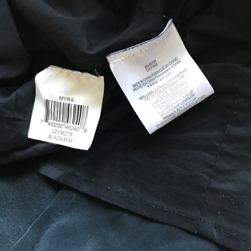 BCBGMAXAZRIA Myra Double Zipped‎ Leather Mini Skirt - Picture 8 of 11